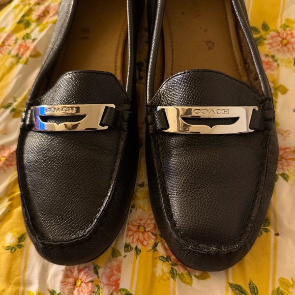 Coach Black Olympia Loafers with Silver Detail - Picture 11 of 15